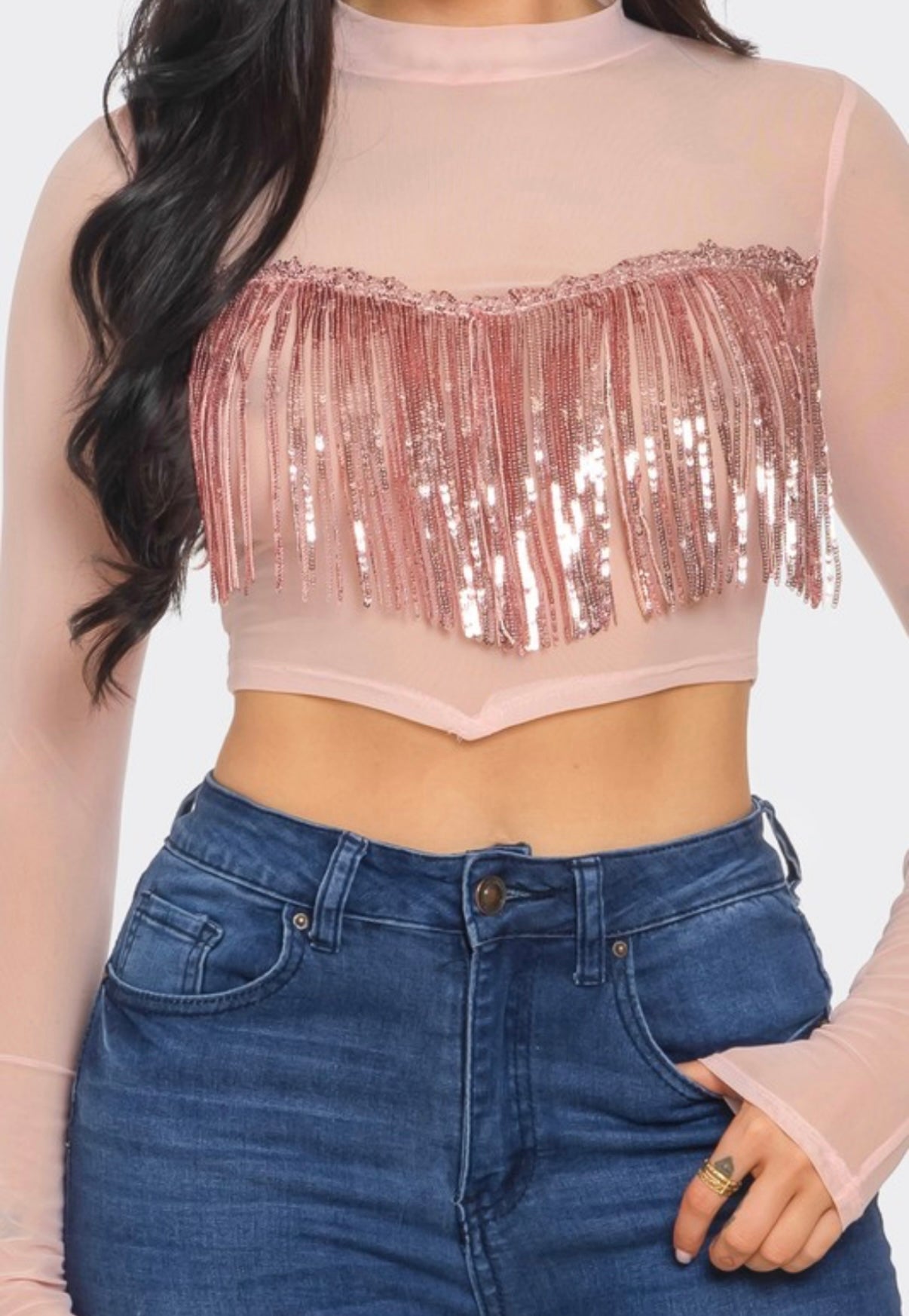 Estela Mesh Crop Top