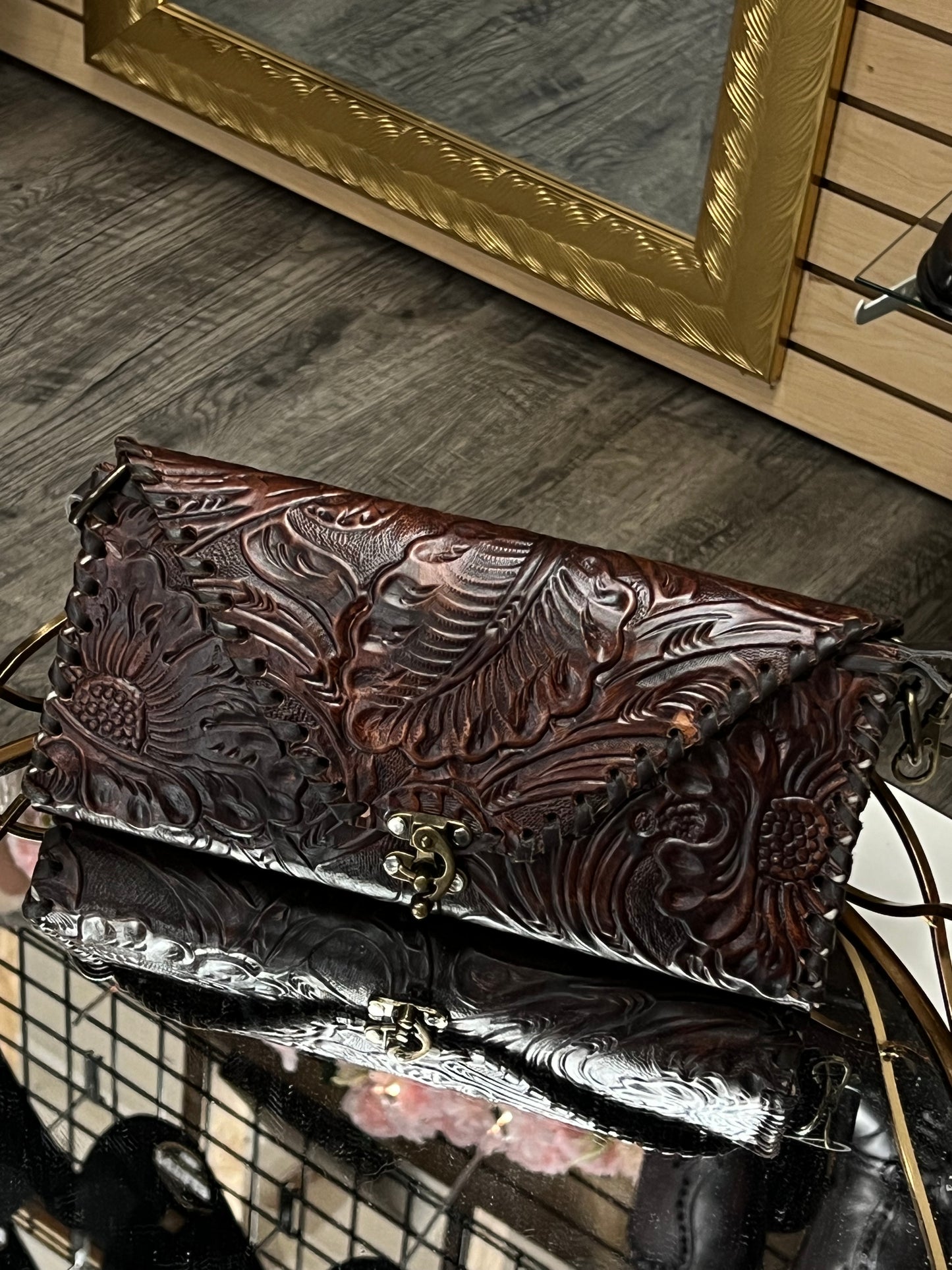 Mariana Hand-tooled purse