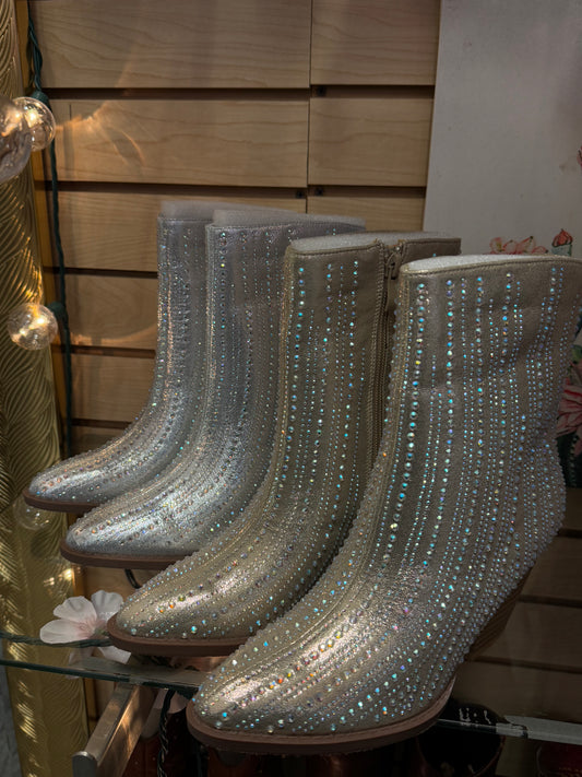 Mikayla Rhinestone Ankle Boots